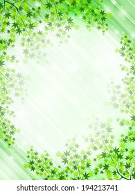 Fresh green leaf landscape