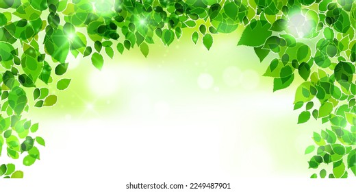 Fresh green leaf landscape background