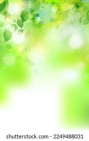 Fresh green leaf landscape background