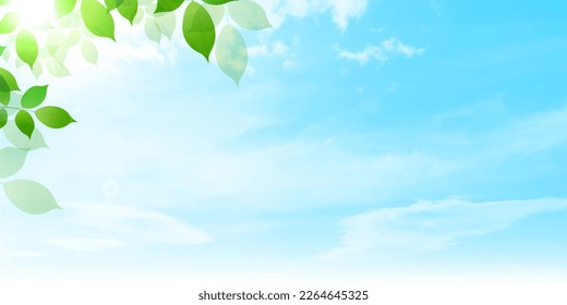 Fresh green leaf landscape background