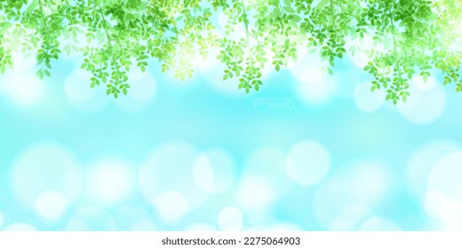 Fresh green leaf landscape background