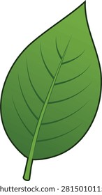 Fresh Green Leaf  Nature's Simplicity design illustration