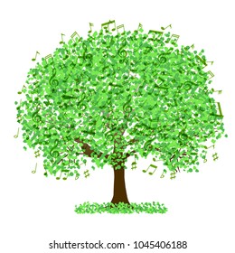 Fresh green leaf note icon
