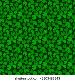 Fresh green leaf seamless pattern. Centella asiatica vector illustration. Gotu kola repeated texture. Asian pennywort endless background for organic cosmetics, natural products, food, eco design.