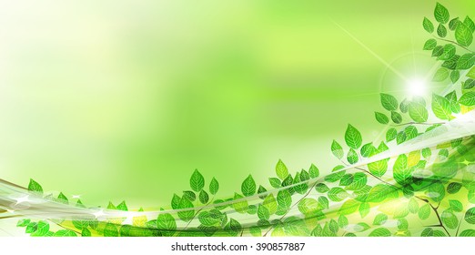 Fresh green leaf tree background
