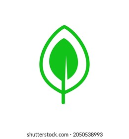 Fresh Green Leaf Vector Illustration For Logo Or Anything