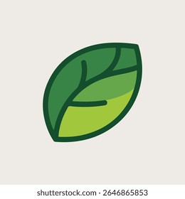 Fresh Green Leaf Vector for Natural and Organic Concepts