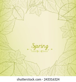 Fresh green leaves background
