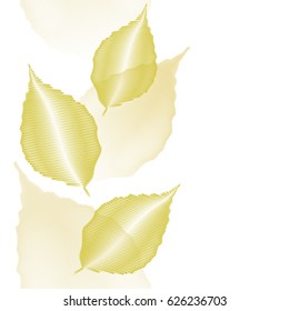 Fresh green leaves background, pattern. You can use it to decorate left side of the web page.