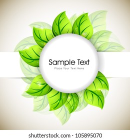 Fresh green leaves background with space for your text. EPS 10.