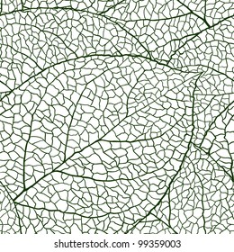 Fresh green leaves background - vector illustration
