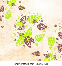 fresh green leaves  design