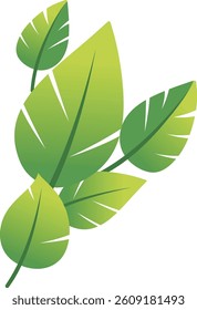 Fresh Green Leaves in Harmony