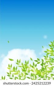 fondo de paisaje de hojas verdes frescas