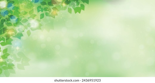 fresh green leaves landscape background