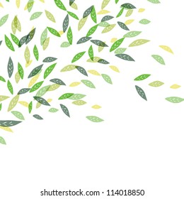 Fresh green leaves. Vector illustration, EPS10.