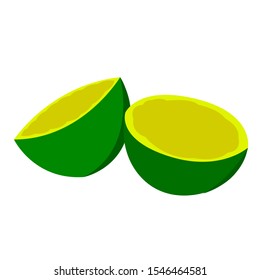 Fresh green lemon light green