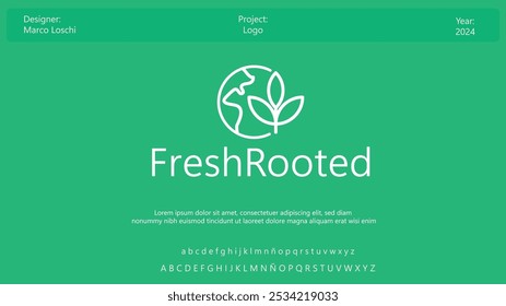 Fresh green logo earth ecology