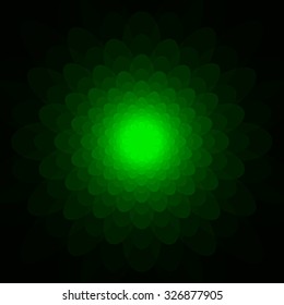Fresh green macro flower background, vector illustration.
