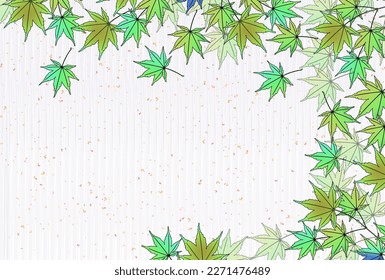 Fresh green maple leaf background