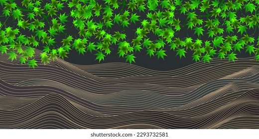 fresh green maple leaf background