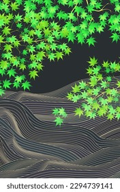 fresh green maple leaf background