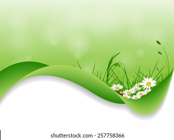 Fresh green nature border design