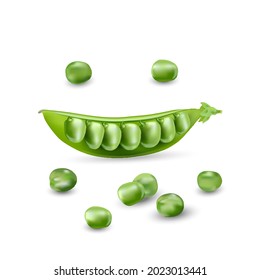 Fresh green peas, a source of vegetable protein.
