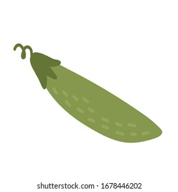   Granos verdes frescos. Ilustración vectorial de guisantes verdes. Ilustración del vector