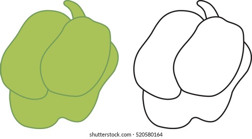 Fresh Green Pepper Icon