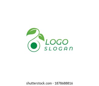 Fresh green seed logo design-natural seed vector logo design