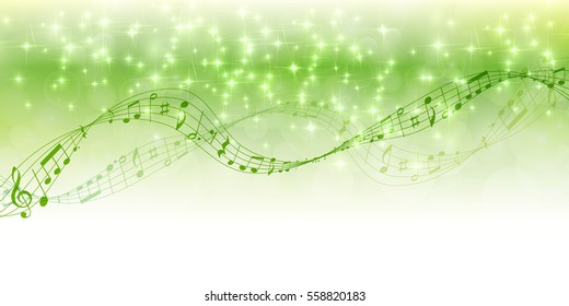 Fresh green sky note background