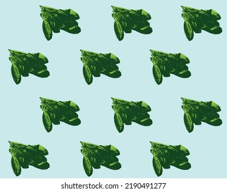 Fresh green spinach pattern image