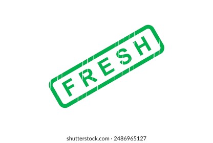Fresh green stamp vector text