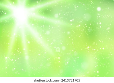 hellgrüner Sonnenstrahl