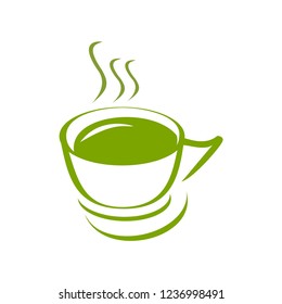 fresh green tea vector illustration