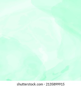 Fresh green watercolor background with splatters and spot .Marble surface. Mint color texture and paint splash.Spring wedding invitation.