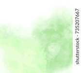 fresh green watercolor surface with splatters on white background, vector illustration