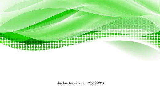 Fondo verde de la ola verde fresco