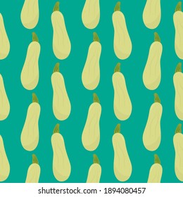 Fresh Green zucchini , seamless pattern on a green background.