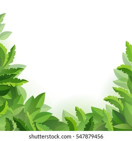 Fresh Greenery background. Spring leaves