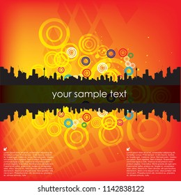 Fresh And Grunge Orange Background