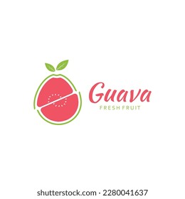 Fresh Guava Fruit Illustration Vector Graphic Design. Suitable For Fruit Trading Business and Fresh Fruit Juice.