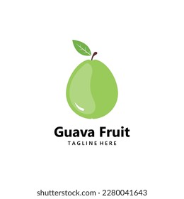 Diseño gráfico de vectores de ilustración de guayaba fresco. Adecuado para el Comercio de Frutas y Jugo de Frutas Frescas.
