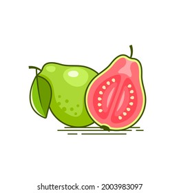 Fresh Guava Fruit Guava Slice Vector Stock Vector (royalty Free 