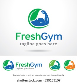 Fresh Gym  Logo Template Design Vector