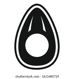 Fresh half avocado icon. Simple illustration of fresh half avocado vector icon for web design isolated on white background