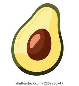 icono de semicírculo de aguacate fresco