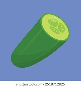 fresh half cucumber vector icon. Half Cucumber Vegetable icon. cucumber vector 