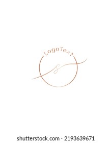 A fresh handmade signature style type S vector logo template 